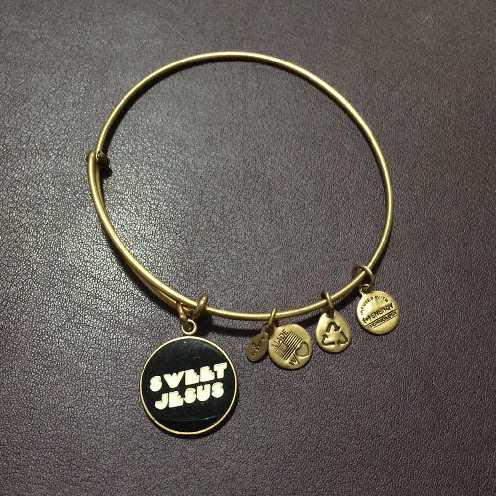 Alex and Ani Sweet Jesus gold bracelet
